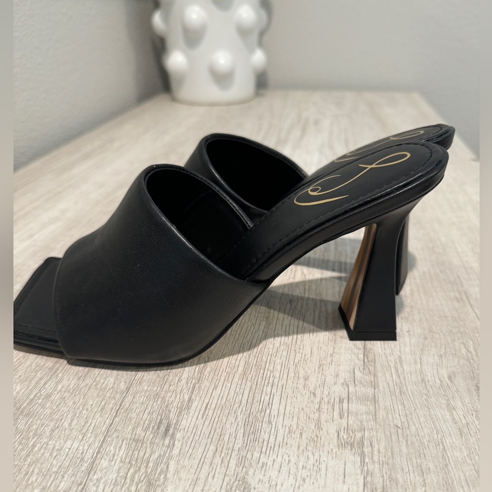 Sam Edelman Black Heeled Mules